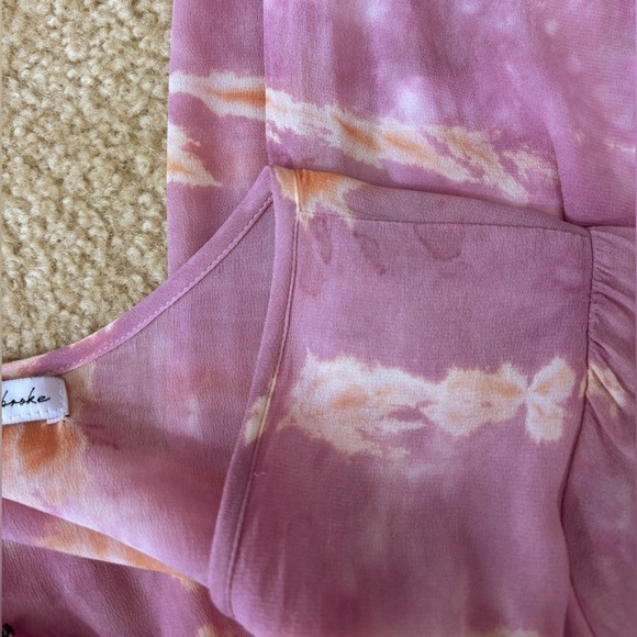 Young Fabulous & Broke Pink Tie Dye Prairie Coastal Maxi Dress Size Medium - Picture 12 of 16